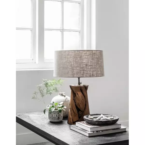 MUST Living Table lamp Jungle small,52xØ35 cm, linen natural shade