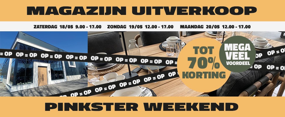 magazijn uitverkoop