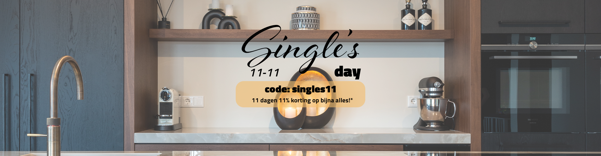 Singles day 11% korting